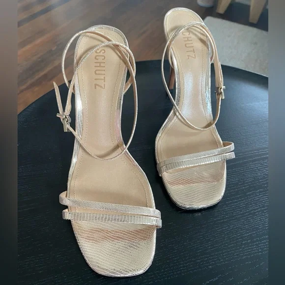 SCHUTZ Shoes Schutz Altina Embossed Leather Heel Poshmark